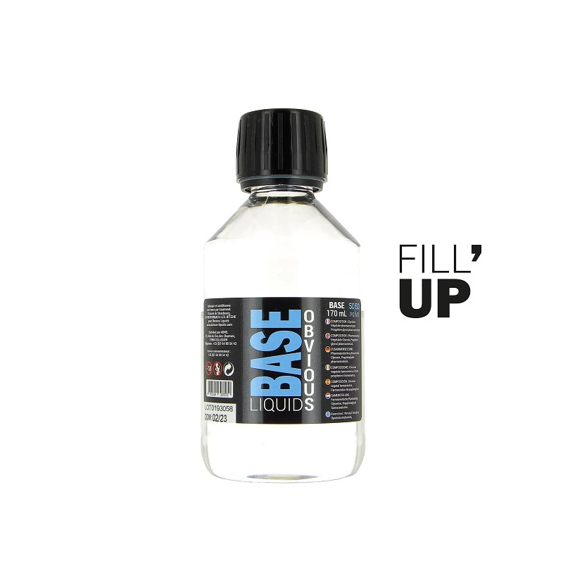 Base "Fill'UP" 170ml 00mg Obvious Liquids 2 Base "Fill'UP" 170ml 00mg Obvious Liquids – Image 2