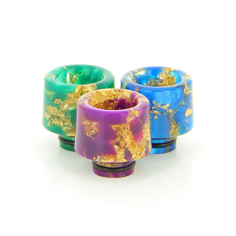 Drip Tip 510 Large Resine Epoxy Pépite Dorée 1 Drip Tip 510 Large Resine Epoxy Pépite Dorée