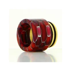 Drip Tip 810 Epoxy Resin Snake Pattern Gold Base TFV8 / TFV12