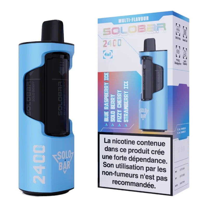 Kit Solobar 2400 4en1 (+ Pod 2ml 20mg) Solobar 3 Kit Solobar 2400 4en1 (+ Pod 2ml 20mg) Solobar – Image 3