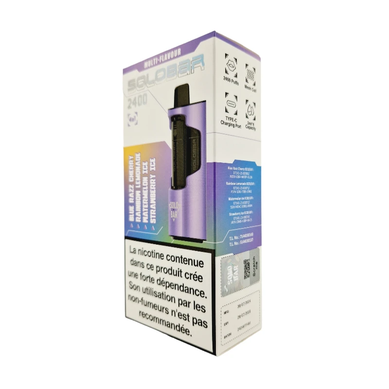 Kit Solobar 2400 4en1 (+ Pod 2ml 20mg) Solobar 12 Kit Solobar 2400 4en1 (+ Pod 2ml 20mg) Solobar – Image 12