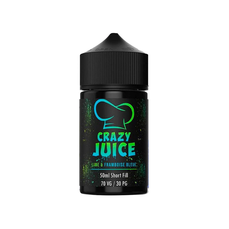 Lime & Framboise Bleue Crazy Juice 50ml 00mg 1 Lime & Framboise Bleue Crazy Juice 50ml 00mg