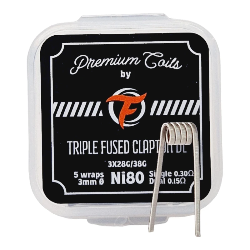 Pack De 10 Coils Triple Fused Clapton DL NI 80 3*28G/38G Fumytech 1 Pack De 10 Coils Triple Fused Clapton DL NI 80 3*28G/38G Fumytech