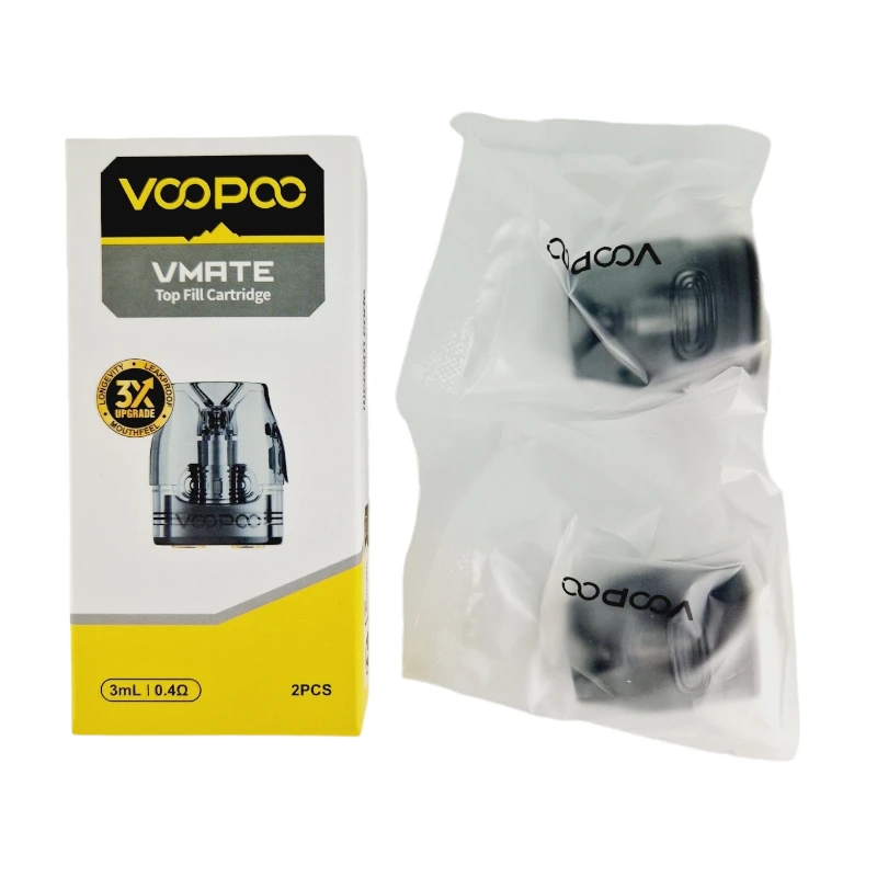 Pack De 2 Pods 3ml + Résistance Mesh Vmate Top Fill Voopoo 1 Pack De 2 Pods 3ml + Résistance Mesh Vmate Top Fill Voopoo