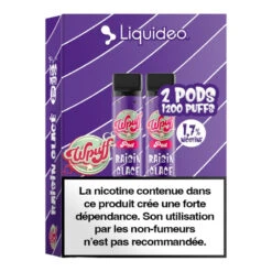 Pack De 2 Pods Wpuff 1800 Pod 2ml 1.7% Liquideo -VAPOSTORE Soldes pack de 2 pods wpuff 1800 pod 2ml 17 liquideo 12