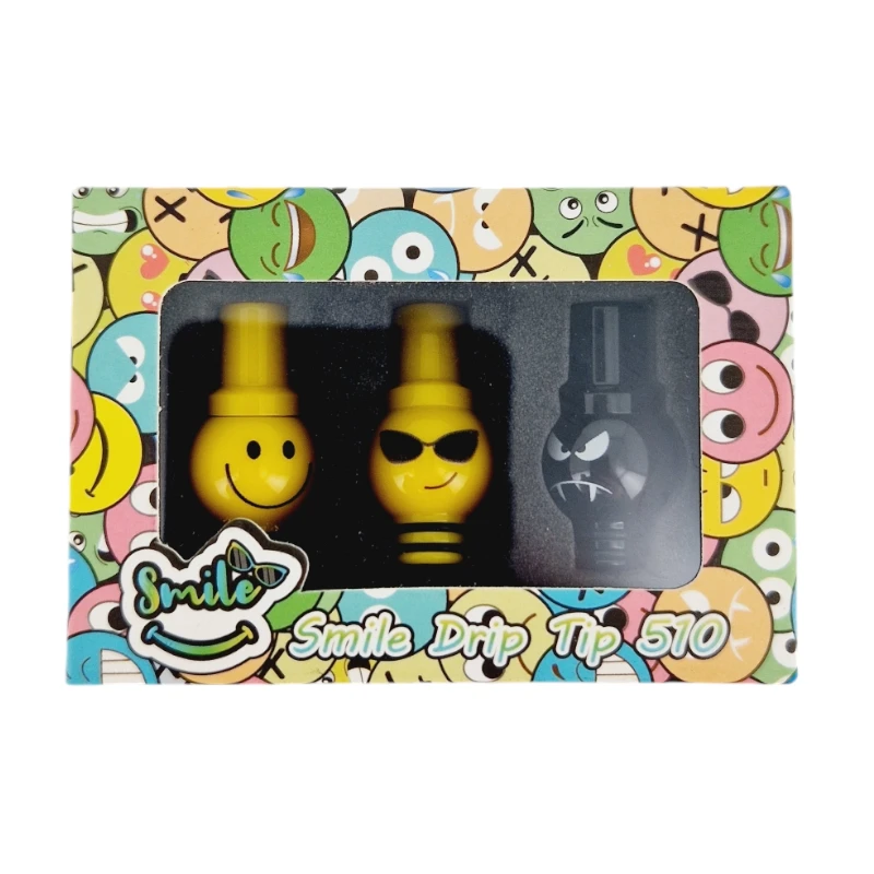 Pack De 3 Drip Tips 510 Smile Taille S Fumytech 3 Pack De 3 Drip Tips 510 Smile Taille S Fumytech – Image 3