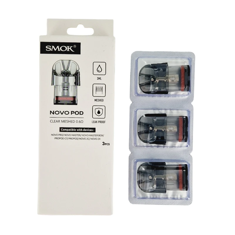 Pack De 3 Pods 3ml + Résistance Meshed Novo Pro Smoktech 2 Pack De 3 Pods 3ml + Résistance Meshed Novo Pro Smoktech – Image 2