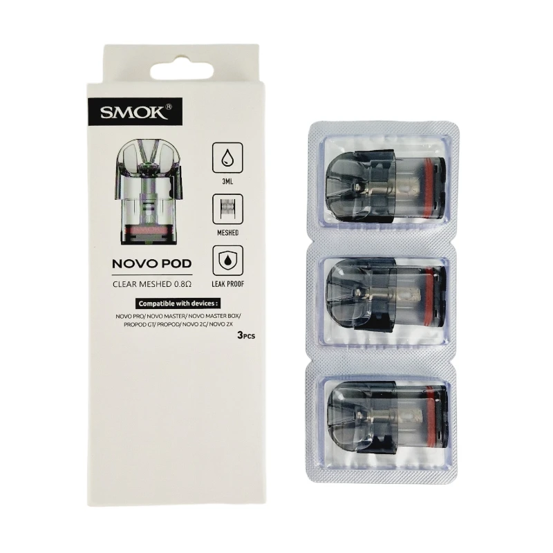 Pack De 3 Pods 3ml + Résistance Meshed Novo Pro Smoktech 1 Pack De 3 Pods 3ml + Résistance Meshed Novo Pro Smoktech