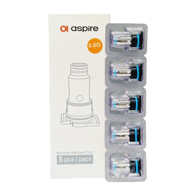 Pack De 5 Résistances 0.8ohm Minican Aspire 1 Pack De 5 Résistances 0.8ohm Minican Aspire