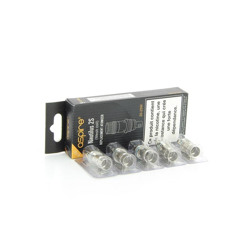 Pack De 5 Résistances Nautilus 2S Mesh 0.7ohms Aspire 1 Pack De 5 Résistances Nautilus 2S Mesh 0.7ohms Aspire