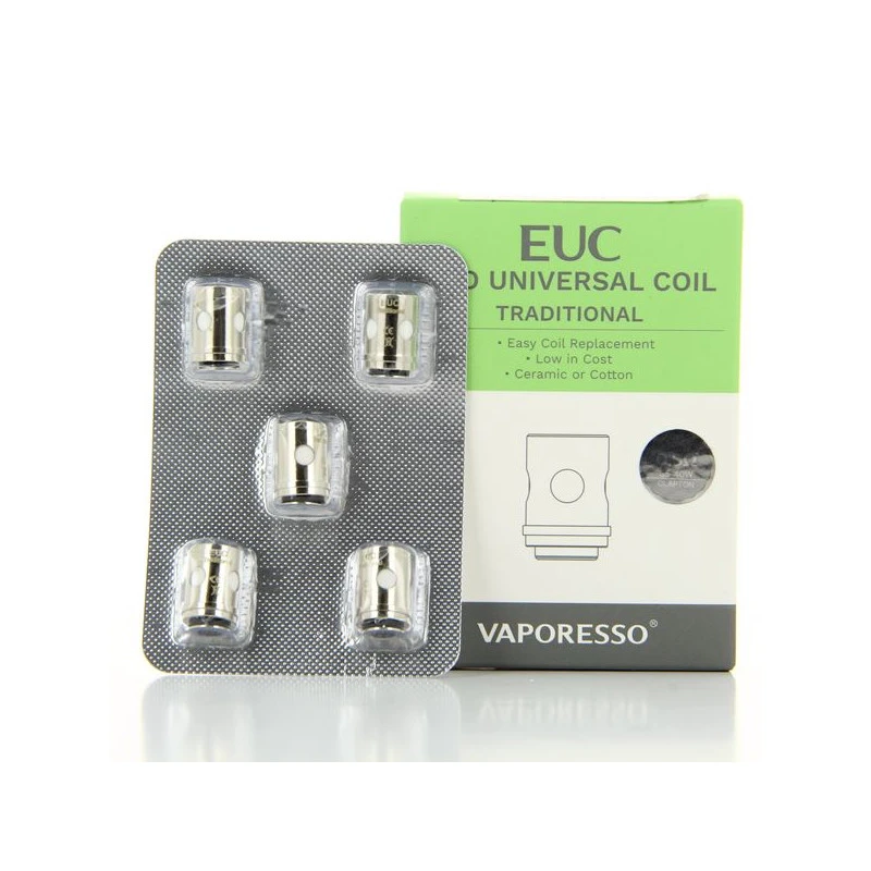 Pack De 5 Résistances Traditional EUC Clapton 0.5ohm Vaporesso 1 Pack De 5 Résistances Traditional EUC Clapton 0.5ohm Vaporesso