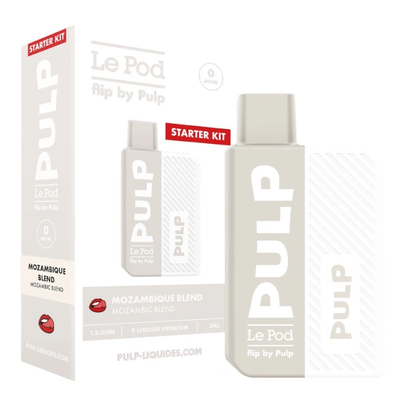 Starter Kit Pod Flip 500mah Blanc + Cartouche 2ml Pulp - 10mg 8 Starter Kit Pod Flip 500mah Blanc + Cartouche 2ml Pulp - 10mg – Image 8